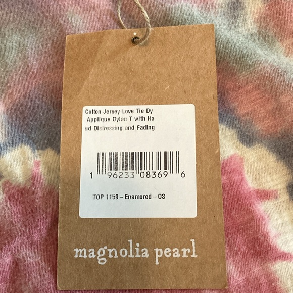 Magnolia Pearl Top Tee Tie Dye Love Applique Dylan T Shirt - Picture 9 of 11